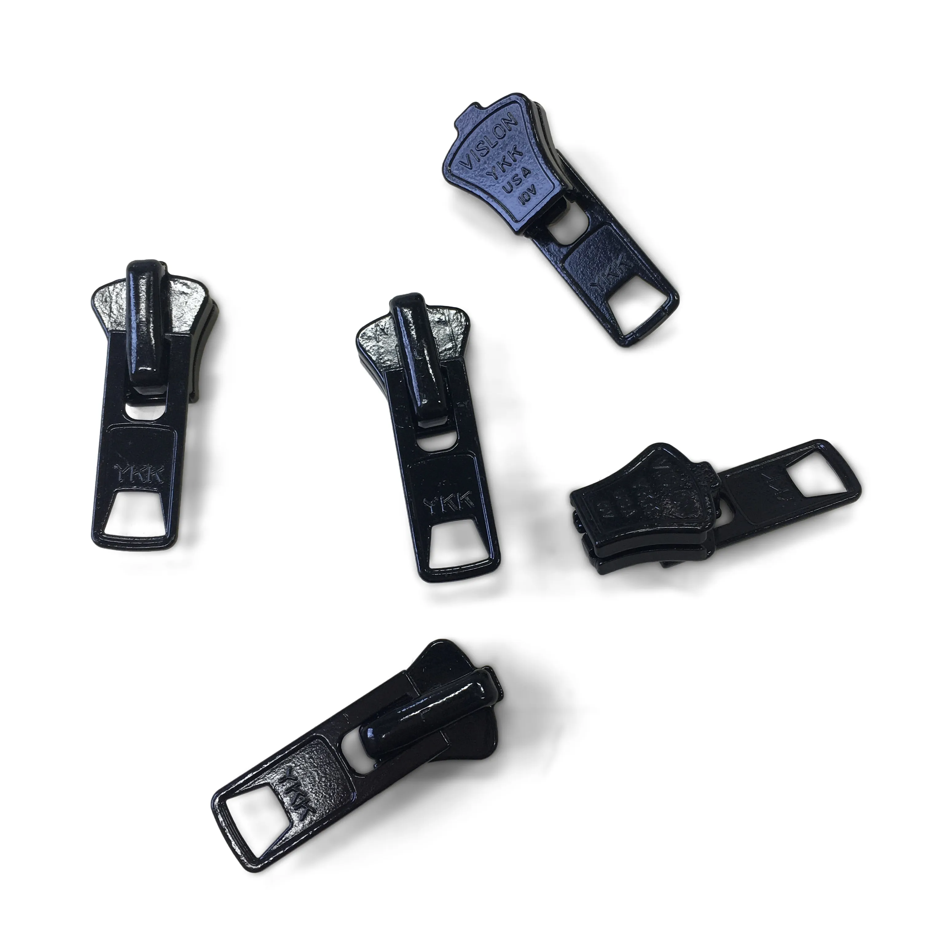 #10 YKK Vislon Short Tab Slider 5 Pack