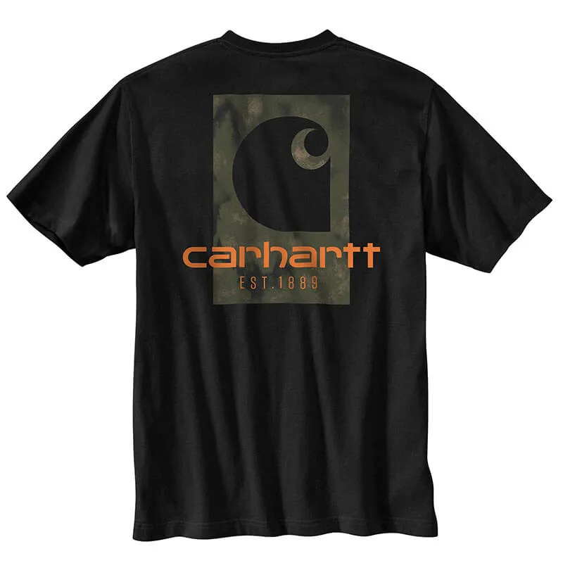 105755 - Carhartt Men's Loose Fit Heavyweight Short-Sleeve Camo Logo Graphic T-Shirt