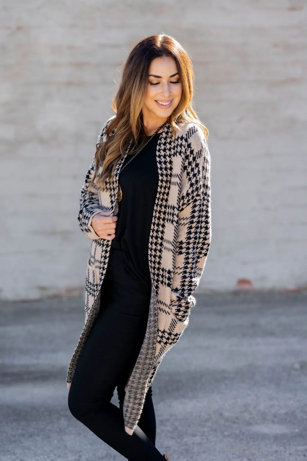 Cozy Plaid Tunic Cardigan