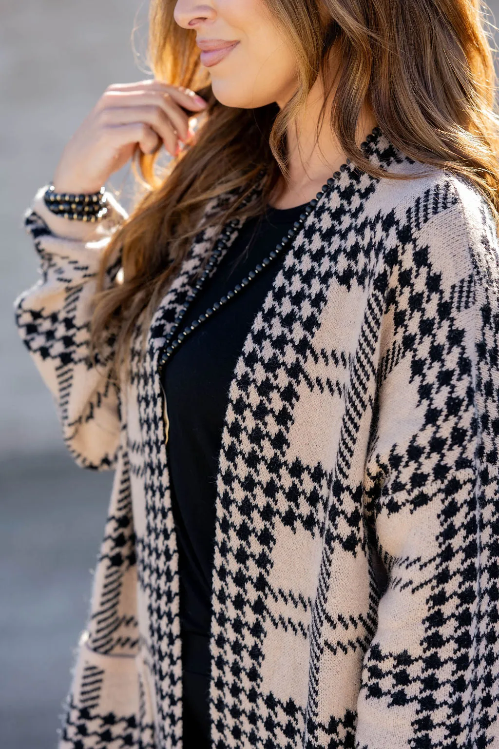 Cozy Plaid Tunic Cardigan