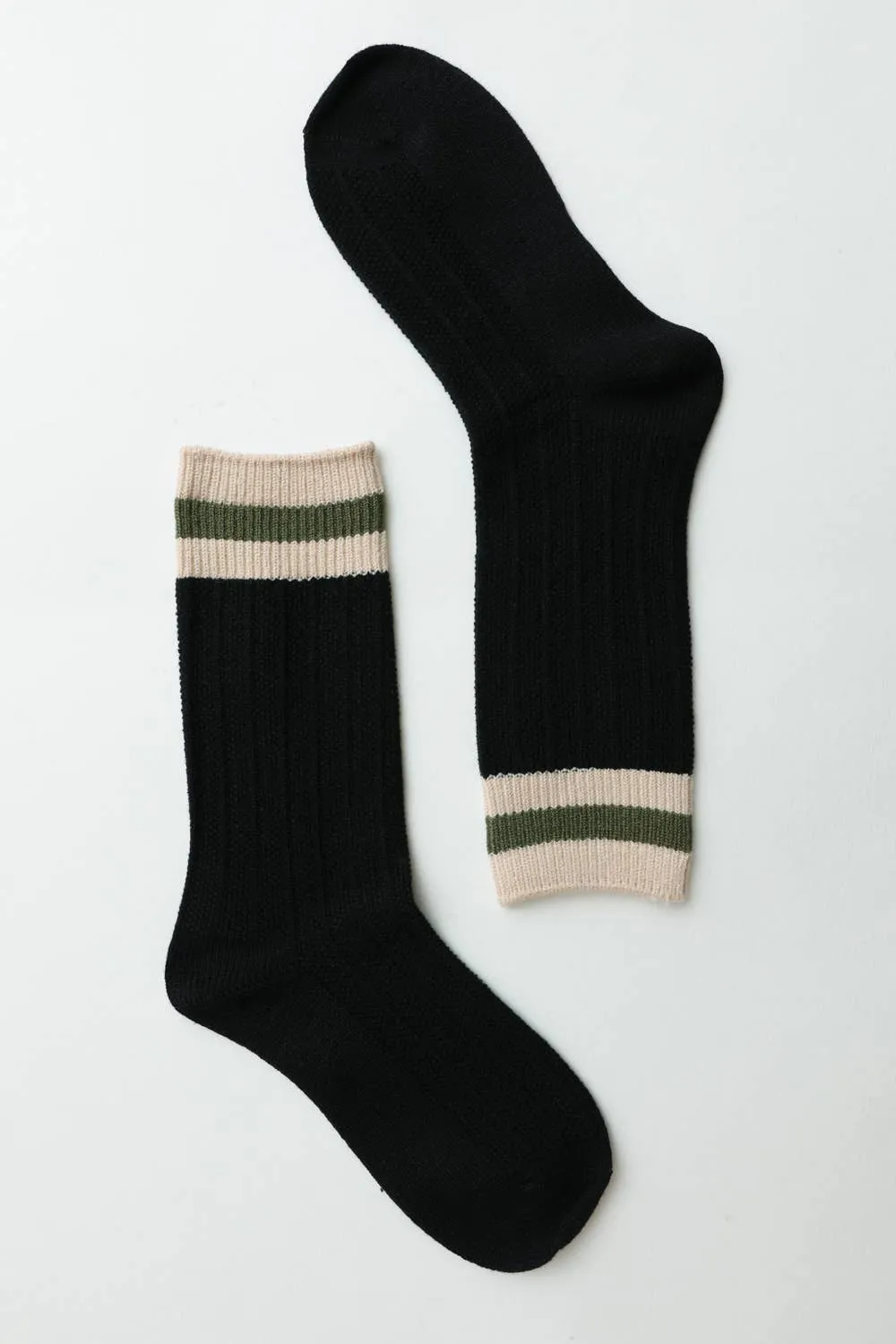 Cozy Retro Color Block Wool Crew Socks