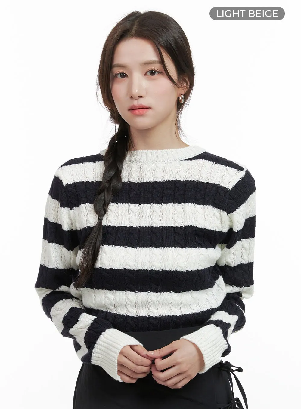 Cozy Stripe Knit Sweater OG409