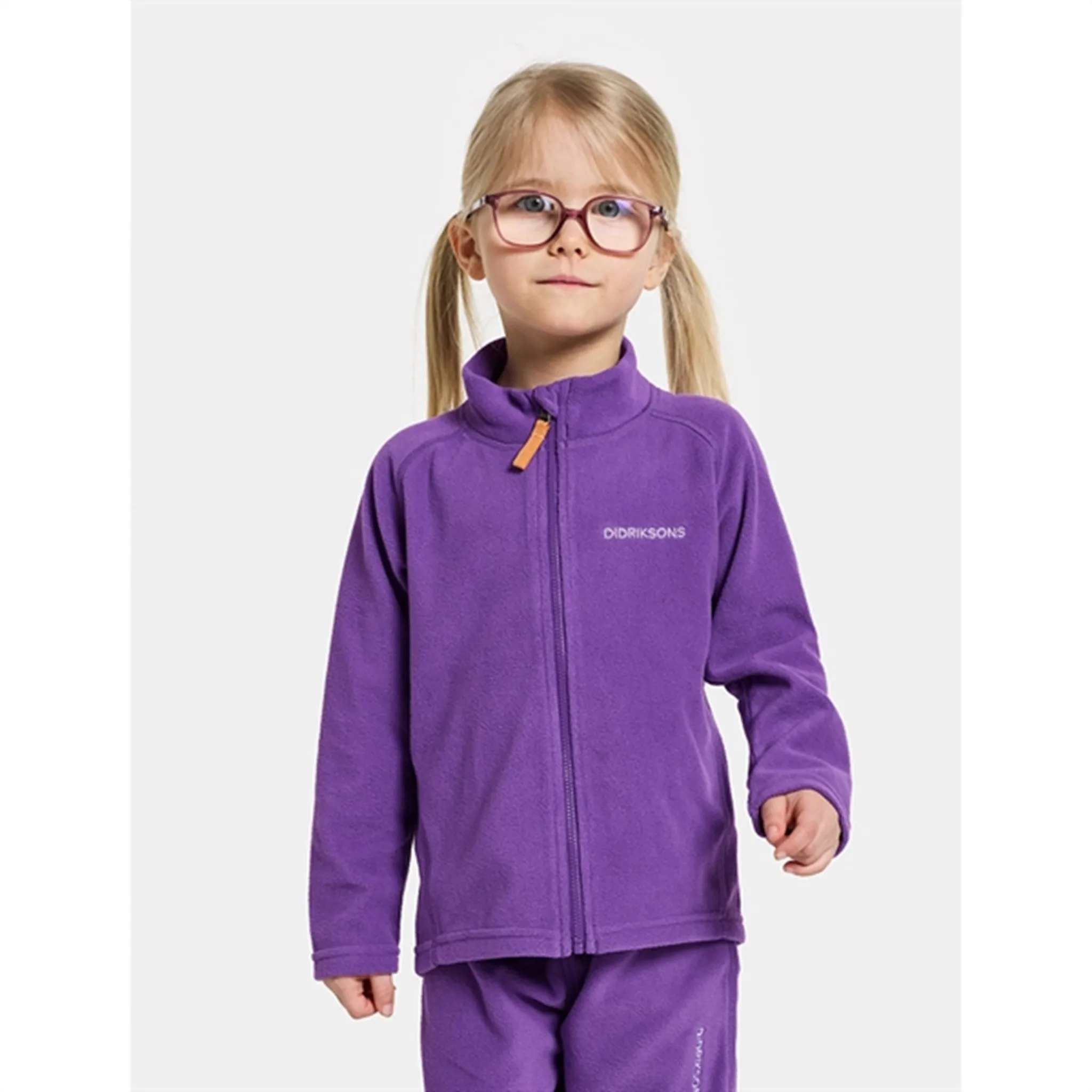 Didriksons Disco Purple Monte Kids Fleece Cardigan