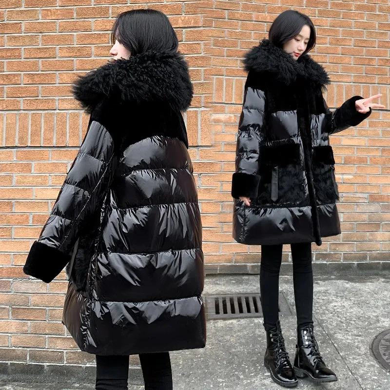 Down Filled Faux Fur Puffer Jacket