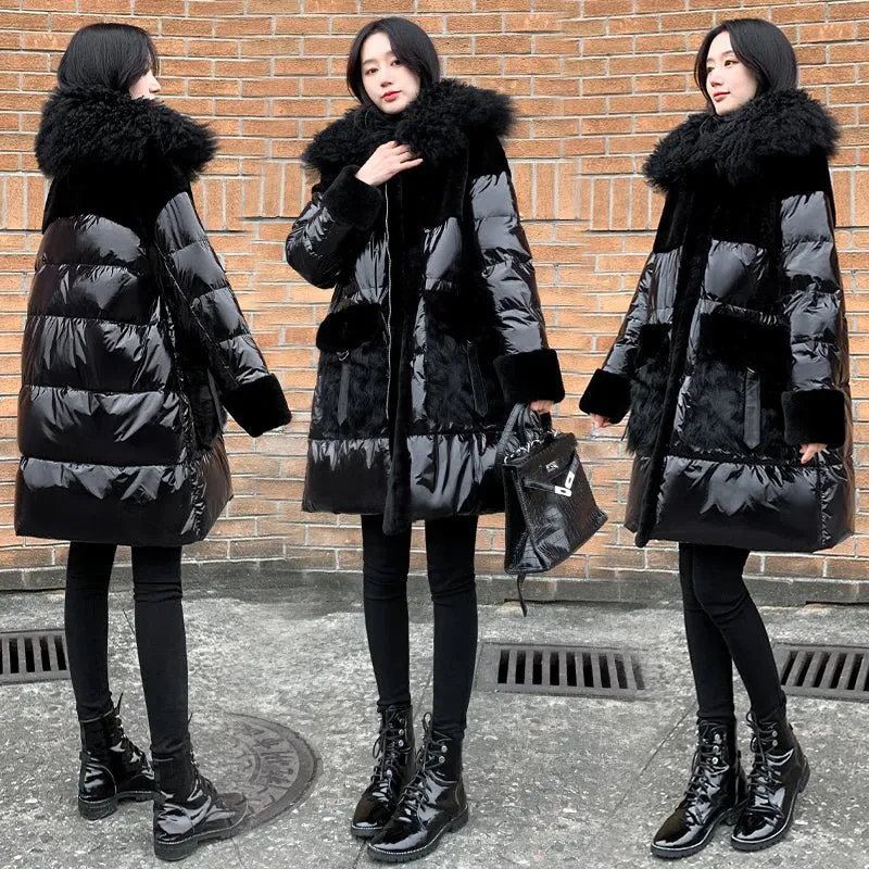 Down Filled Faux Fur Puffer Jacket