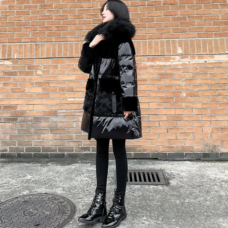 Down Filled Faux Fur Puffer Jacket