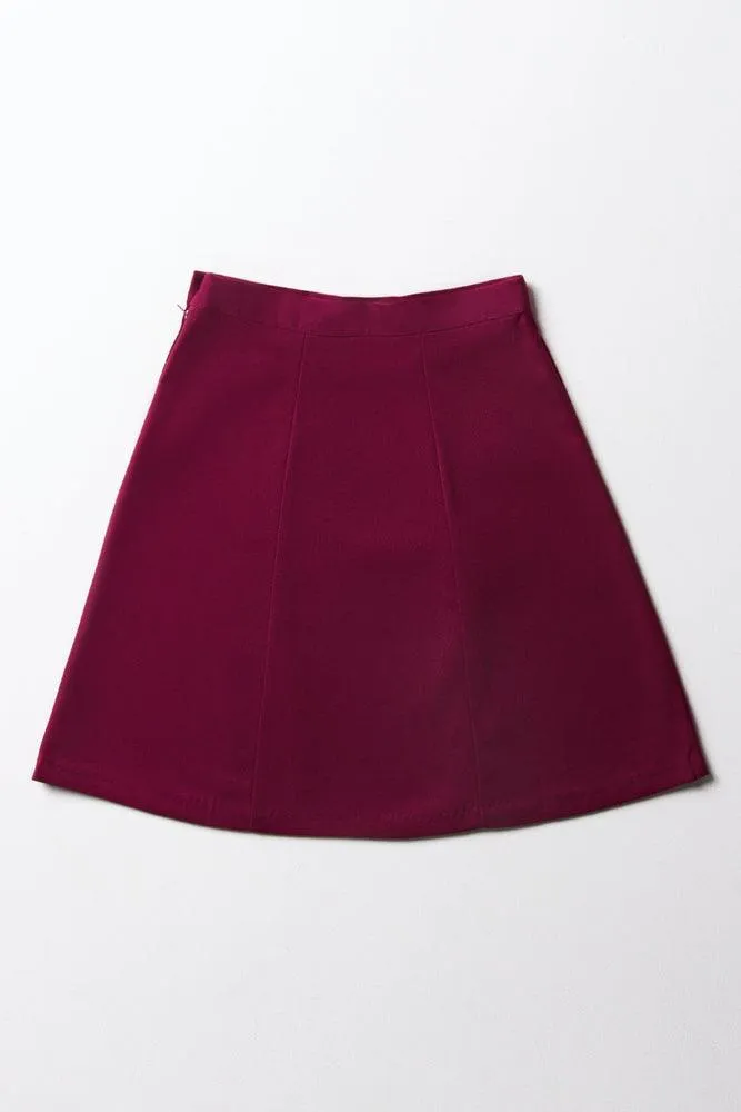 Girls School Skirt Maroon