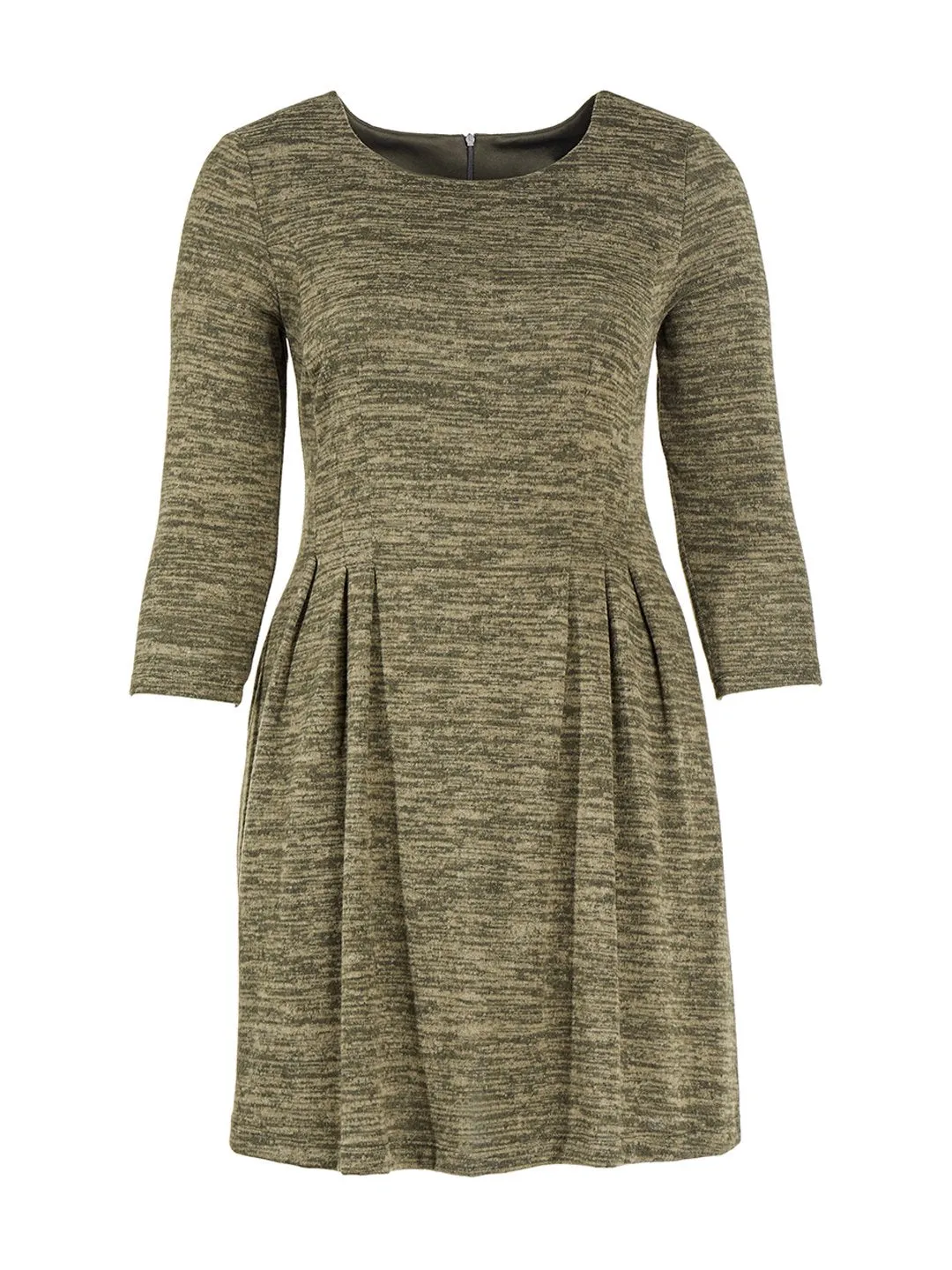 Green Melange Cozy Knit Dress