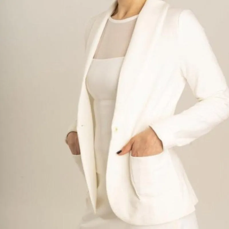 Hedge Donna Cool Down Blazer - Cream