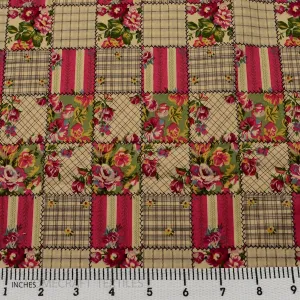 Hot Pink Floral Patchwork Cotton Print