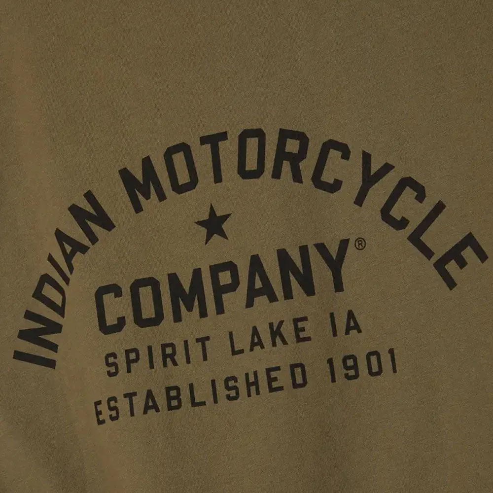 Indian Motorcycle  1901 IMC Pocket T-Shirt Tee Soft Lightweight Comfortable Khaki