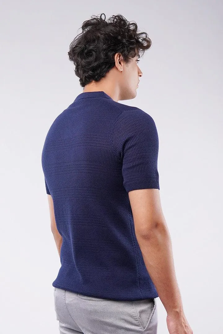 Johnny Collar Polo Shirt - Navy