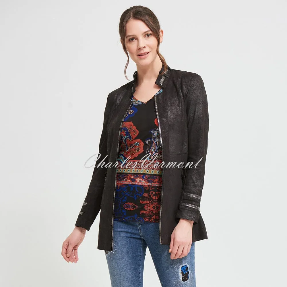 Joseph Ribkoff Faux Suede Jacket – Style 213948