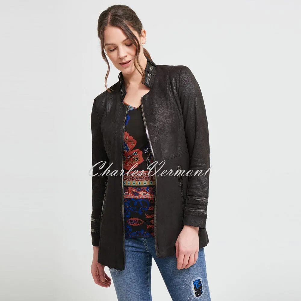 Joseph Ribkoff Faux Suede Jacket – Style 213948