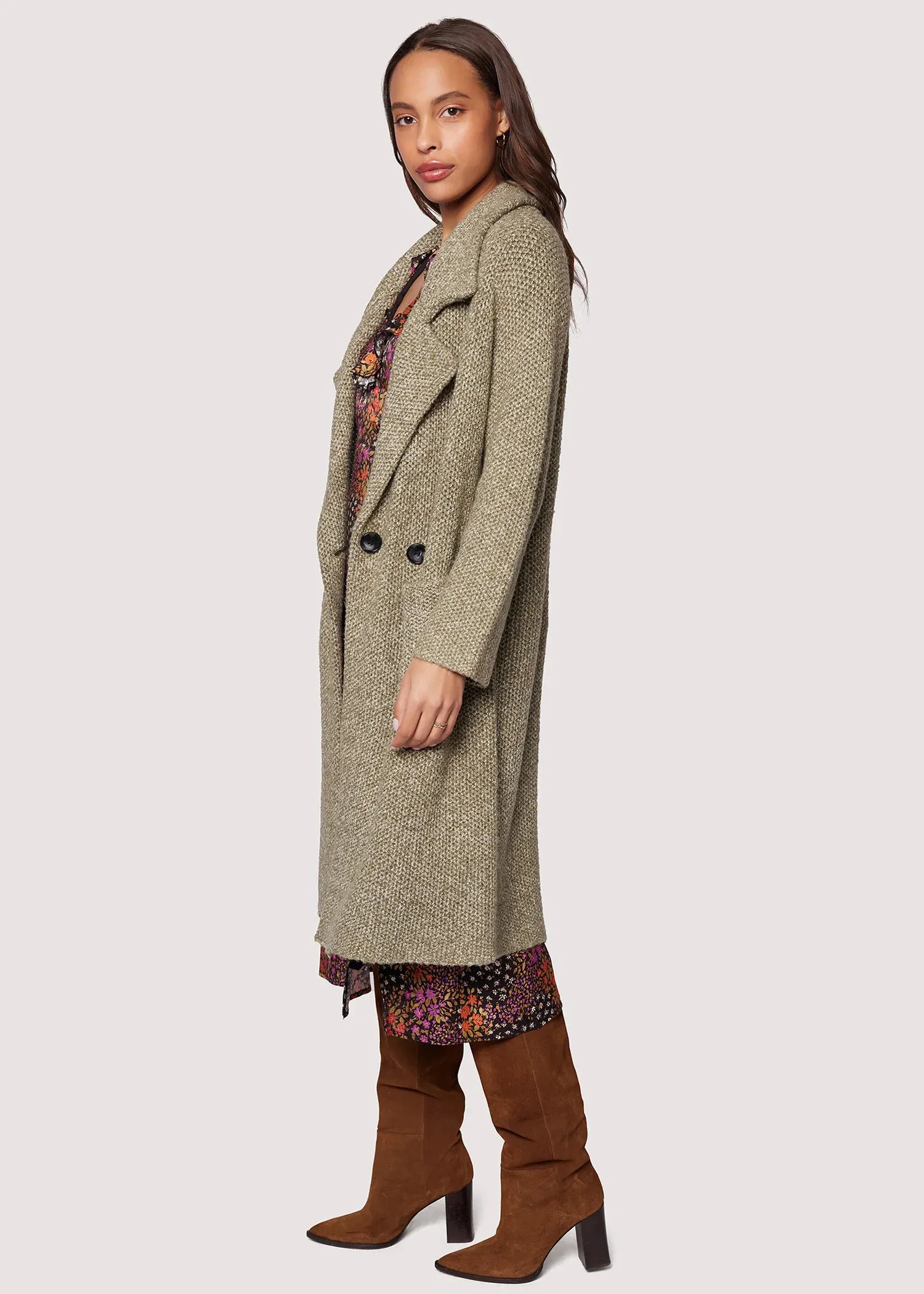 Kala Sweater Coat - Olive Green