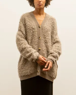 Lauren Manoogian Sherpa Cardigan, Taupe/Granite