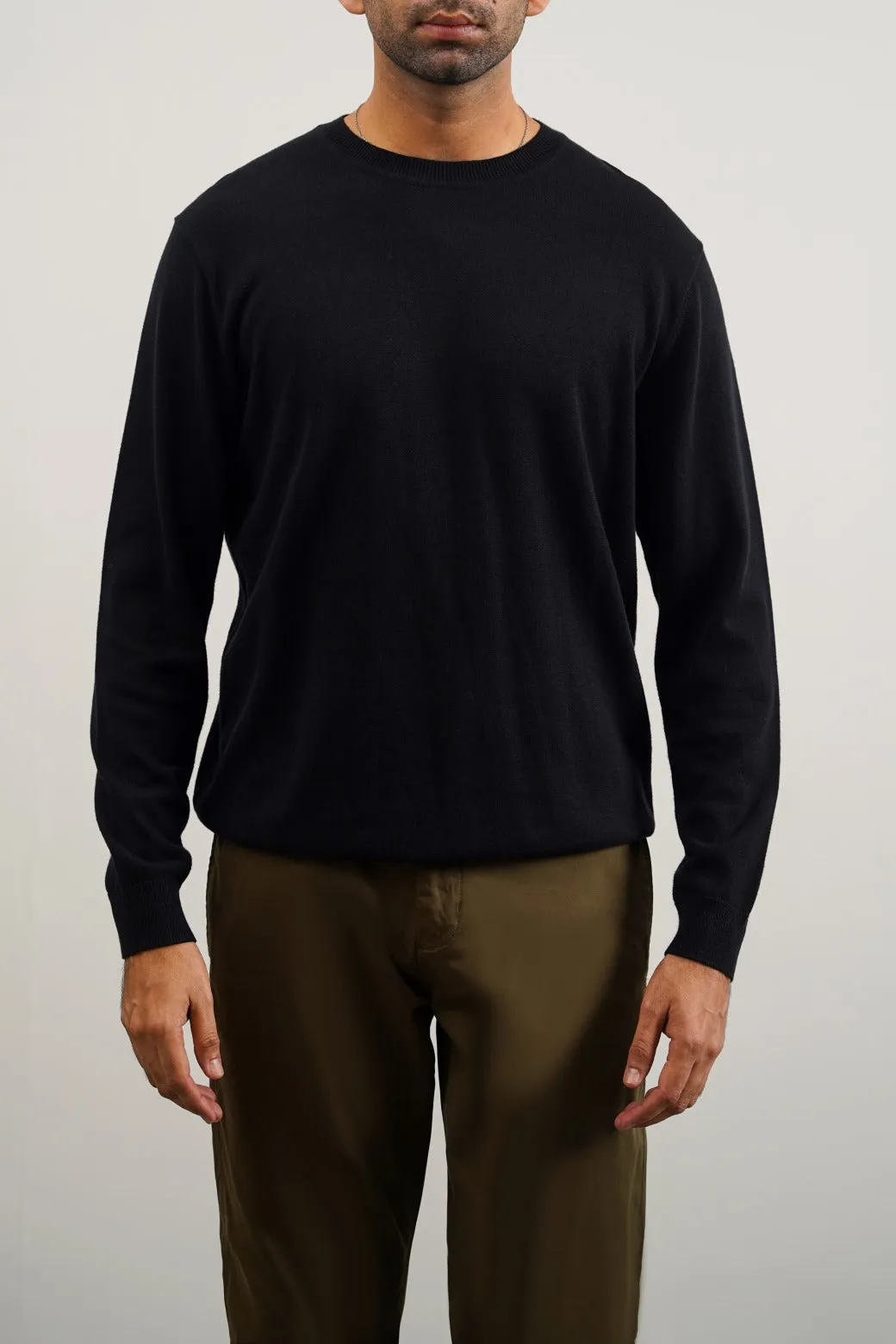 LIGHT COTTON CREW JUMPER