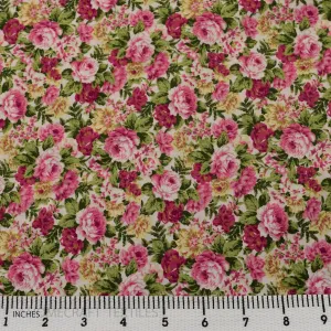 Magenta Meadow Floral Cotton Print