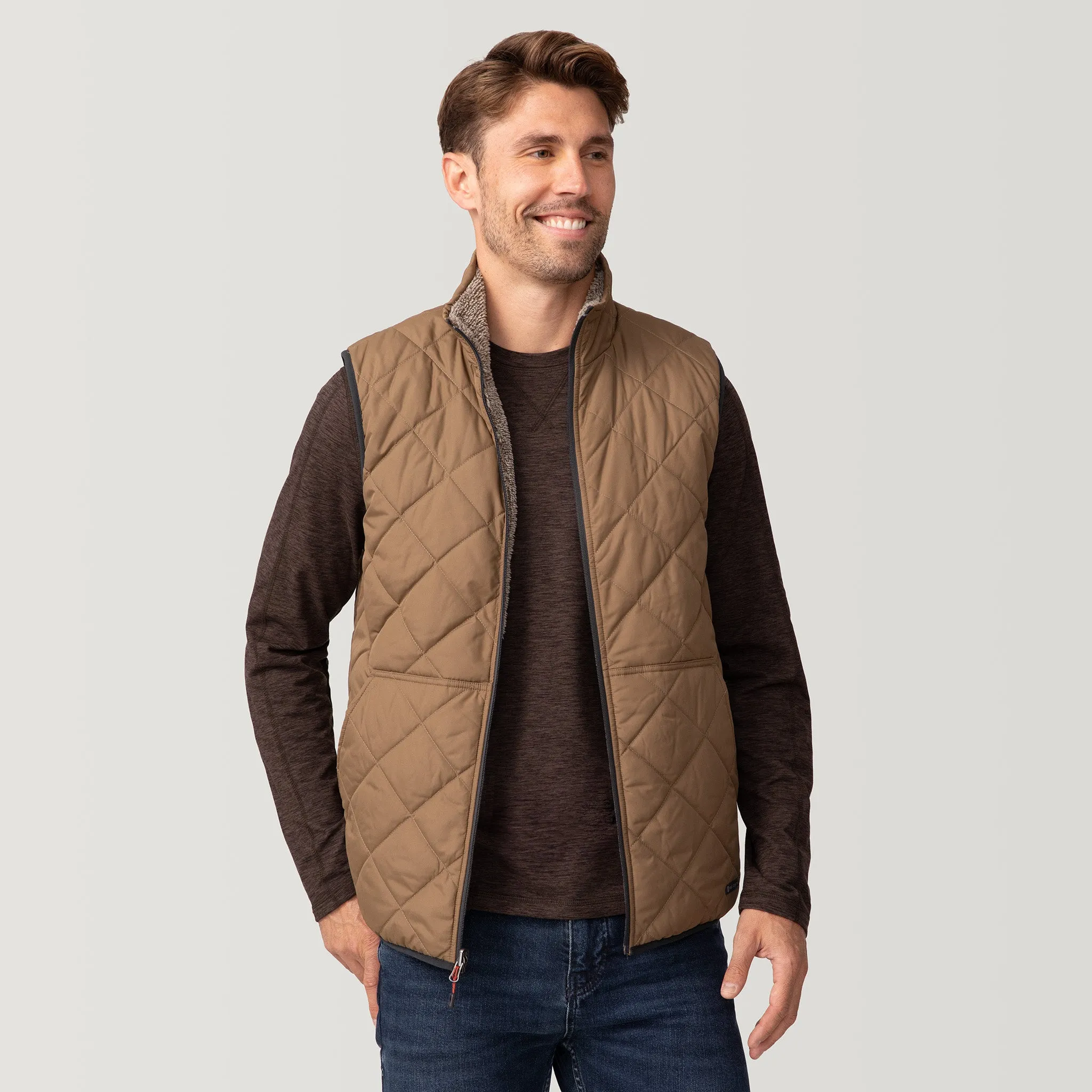 Men's Atlas Quilted Reversible Sherpa Vest