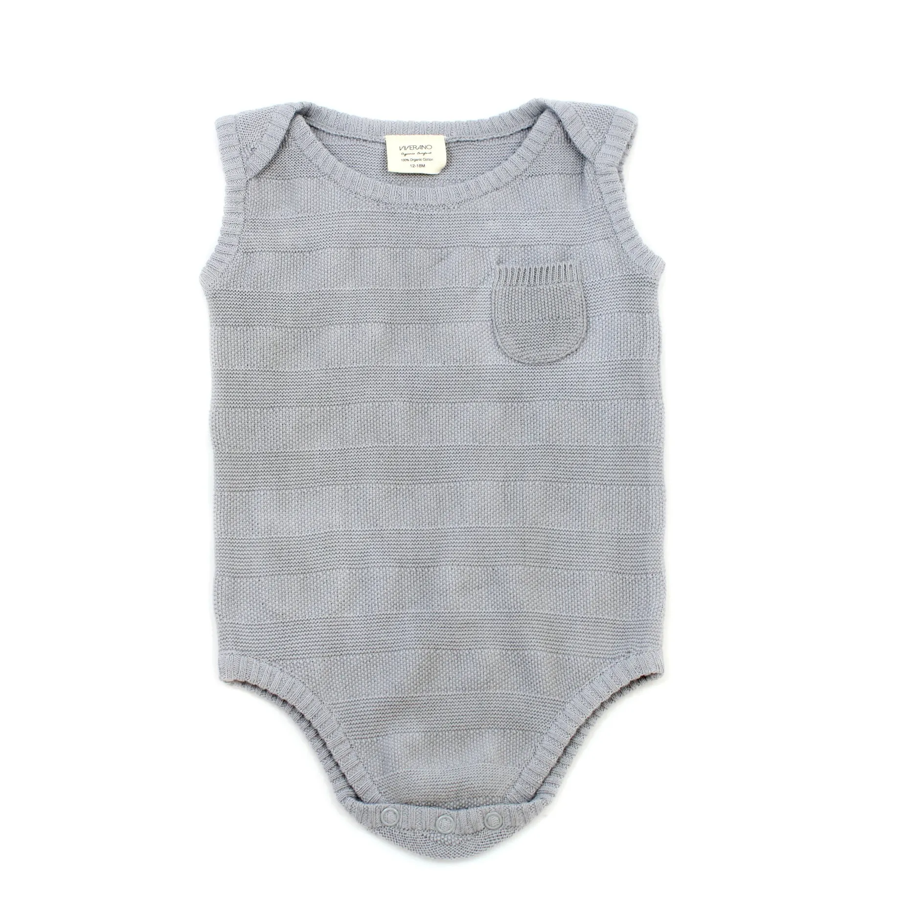 Milan Organic Rib Knit Baby Bodysuit - Sleeveless (2 Colors)