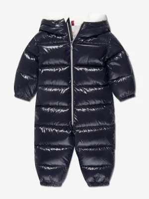 Moncler Enfant Baby Down Padded Samian Snowsuit in Navy