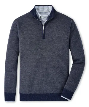 Peter Millar Birdseye Quarter Zip Pullover Sweater