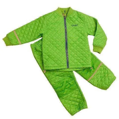 Quilted Thermal Set: Tree Frog Green