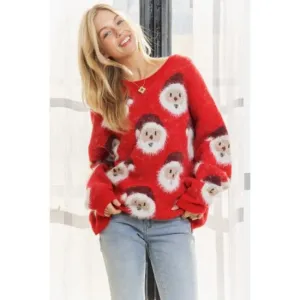 Red Cozy Santa Sweater