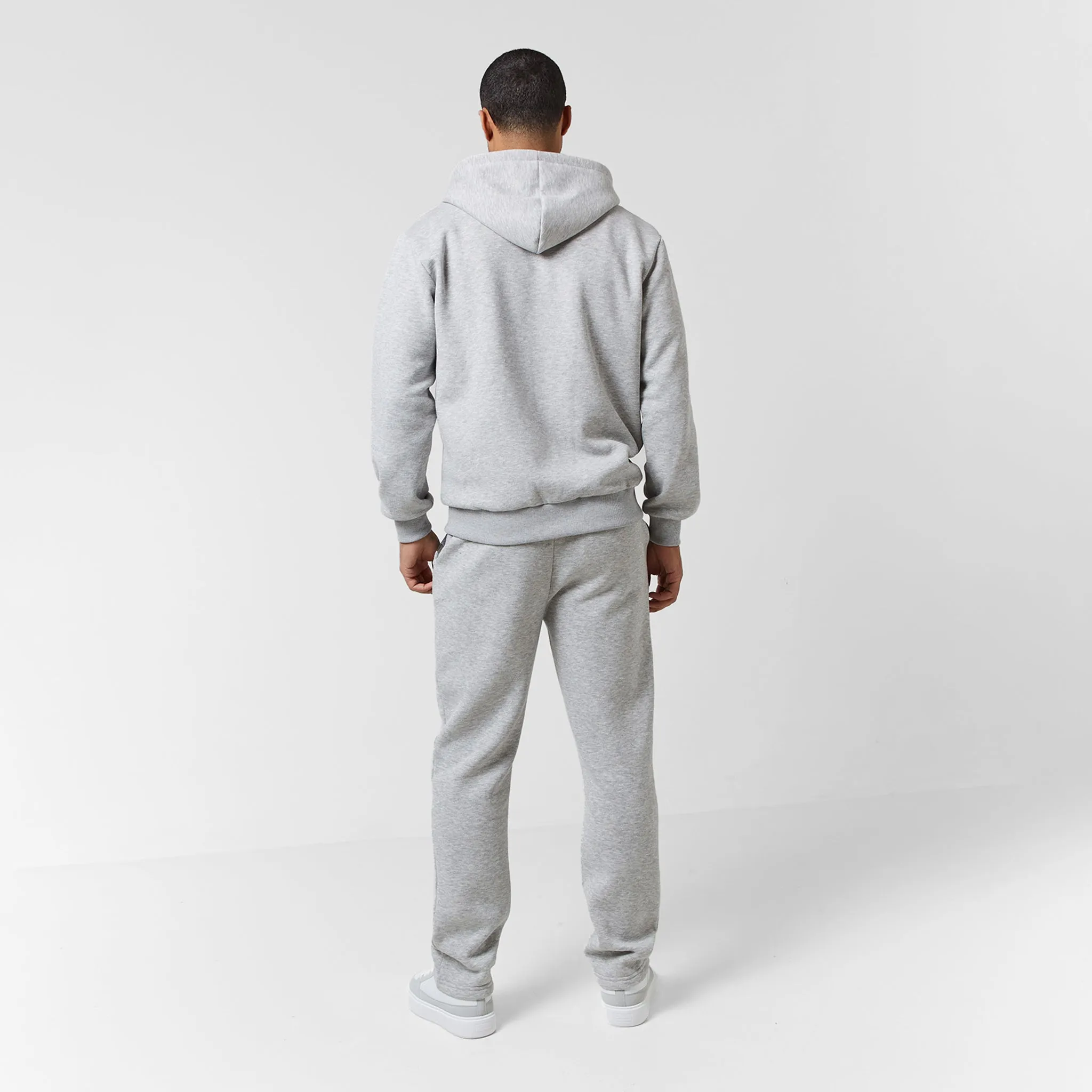 Relaxed Full Zip Hoodie | Grey Marl