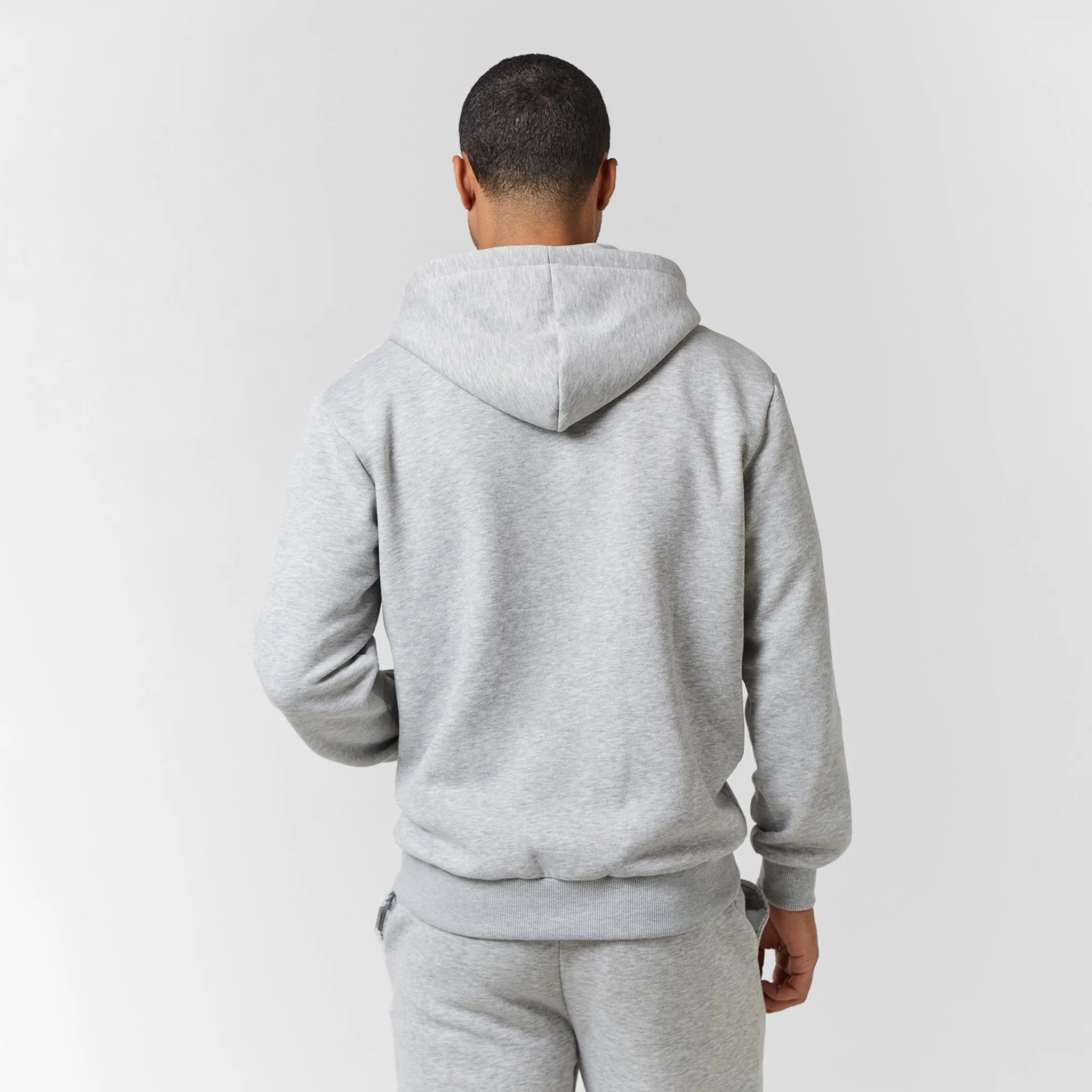 Relaxed Full Zip Hoodie | Grey Marl