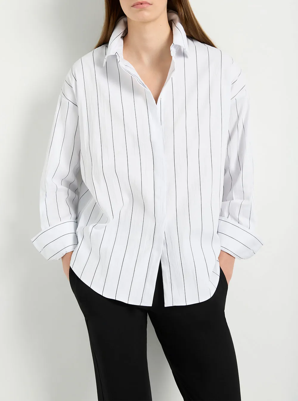 Relaxed Mid Shirt - White/Black