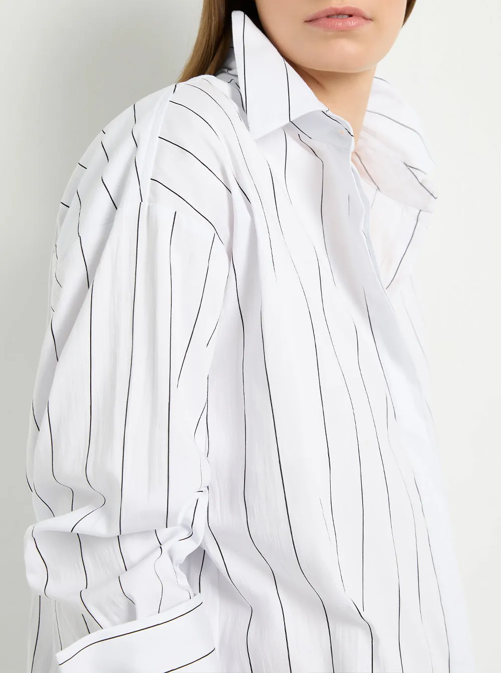 Relaxed Mid Shirt - White/Black