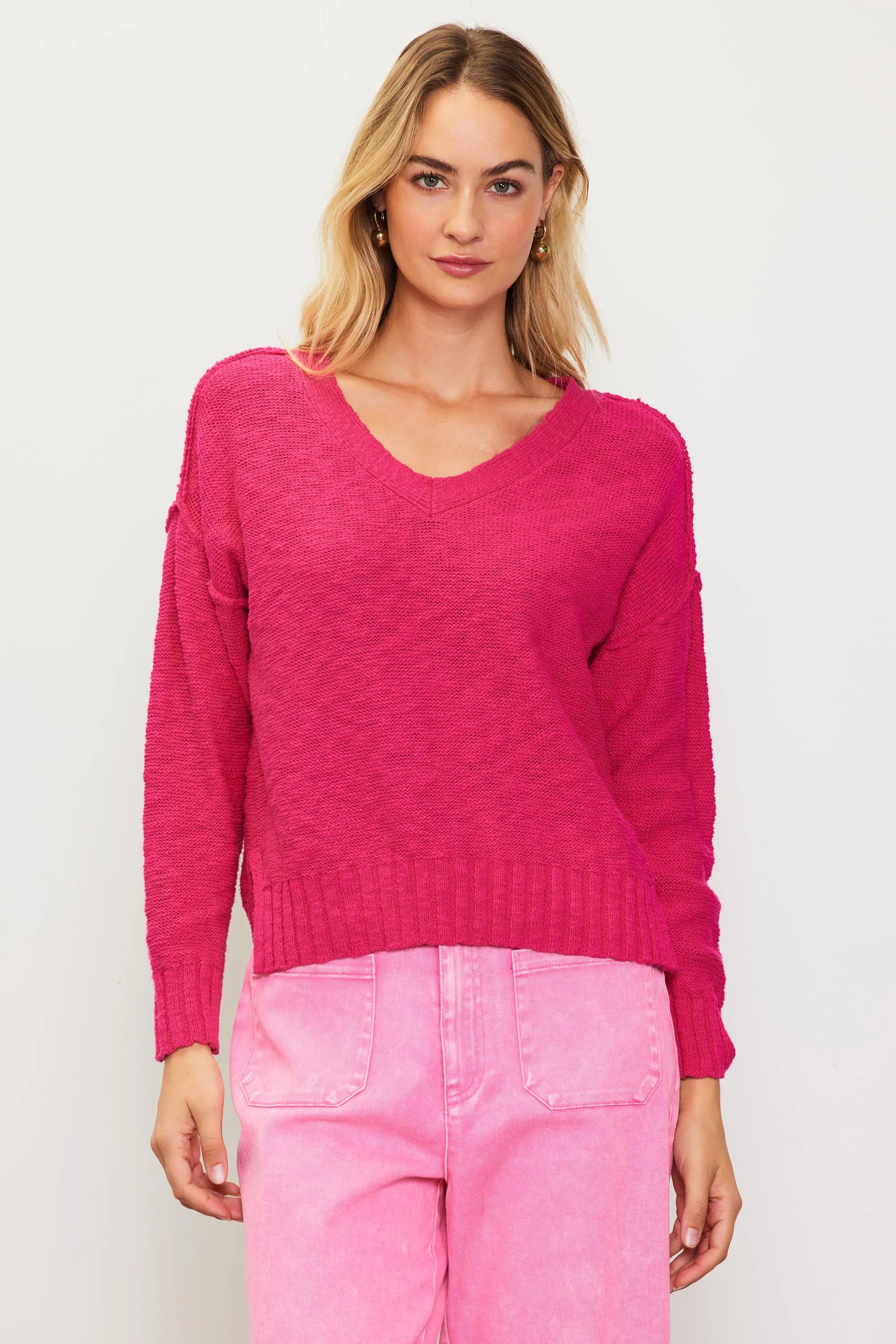 Relaxed V Neck Sweater