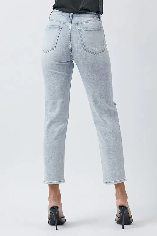 Risen Kendra High Rise Distressed Relaxed Jeans [1-3XL]