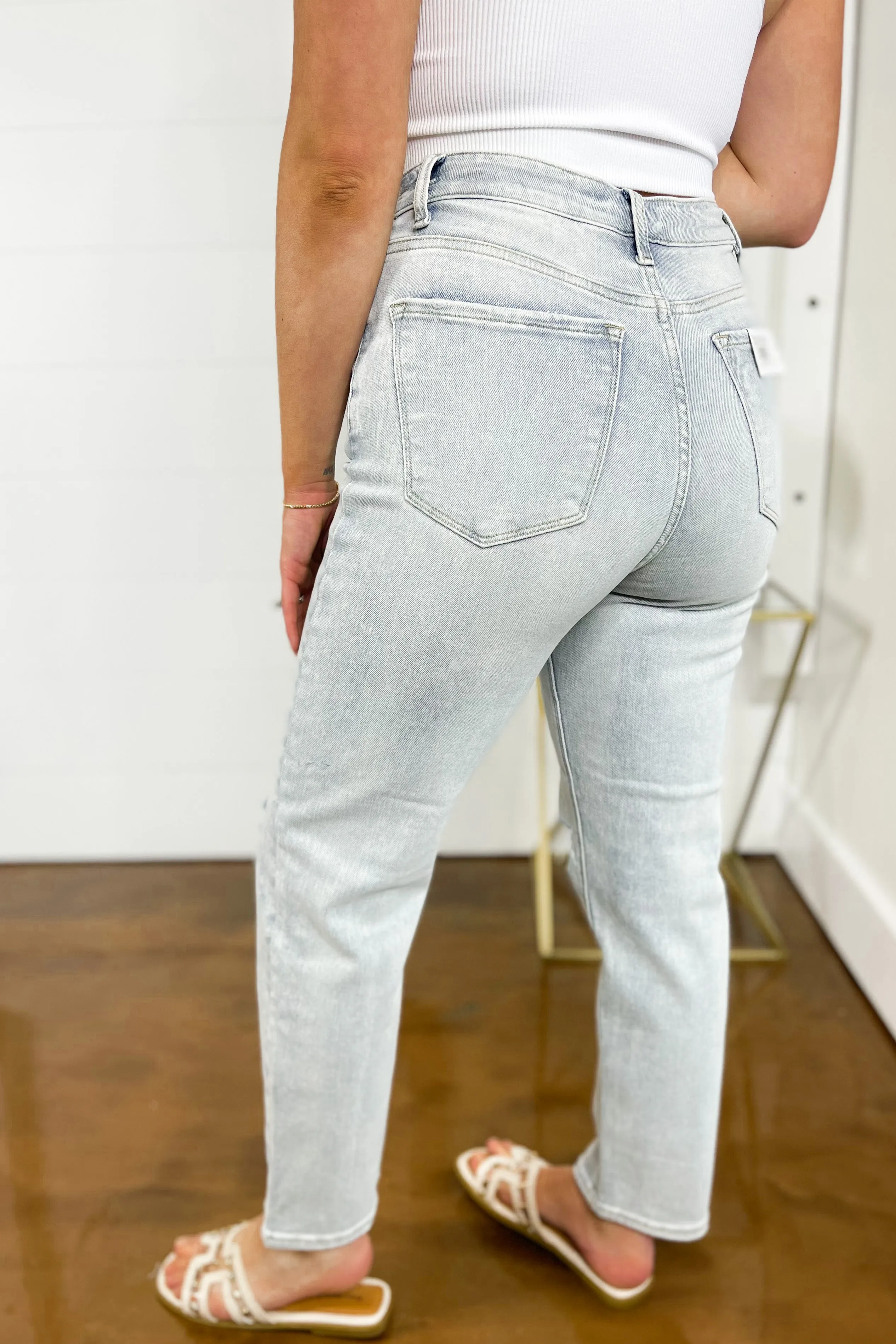 Risen Kendra High Rise Distressed Relaxed Jeans [1-3XL]