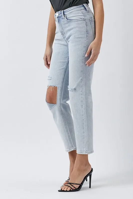 Risen Kendra High Rise Distressed Relaxed Jeans [1-3XL]