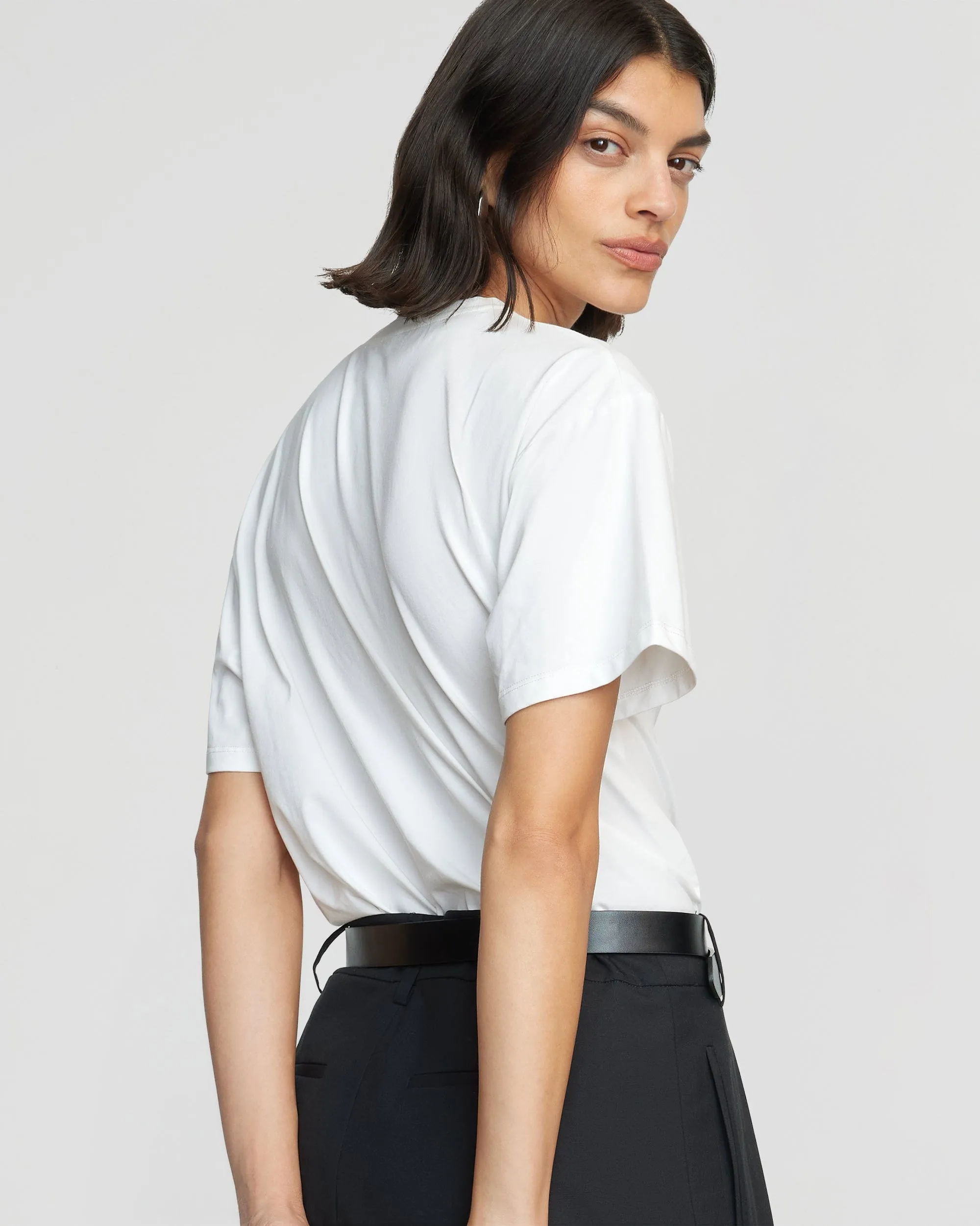 Roen Relaxed Draped-Jersey Tee