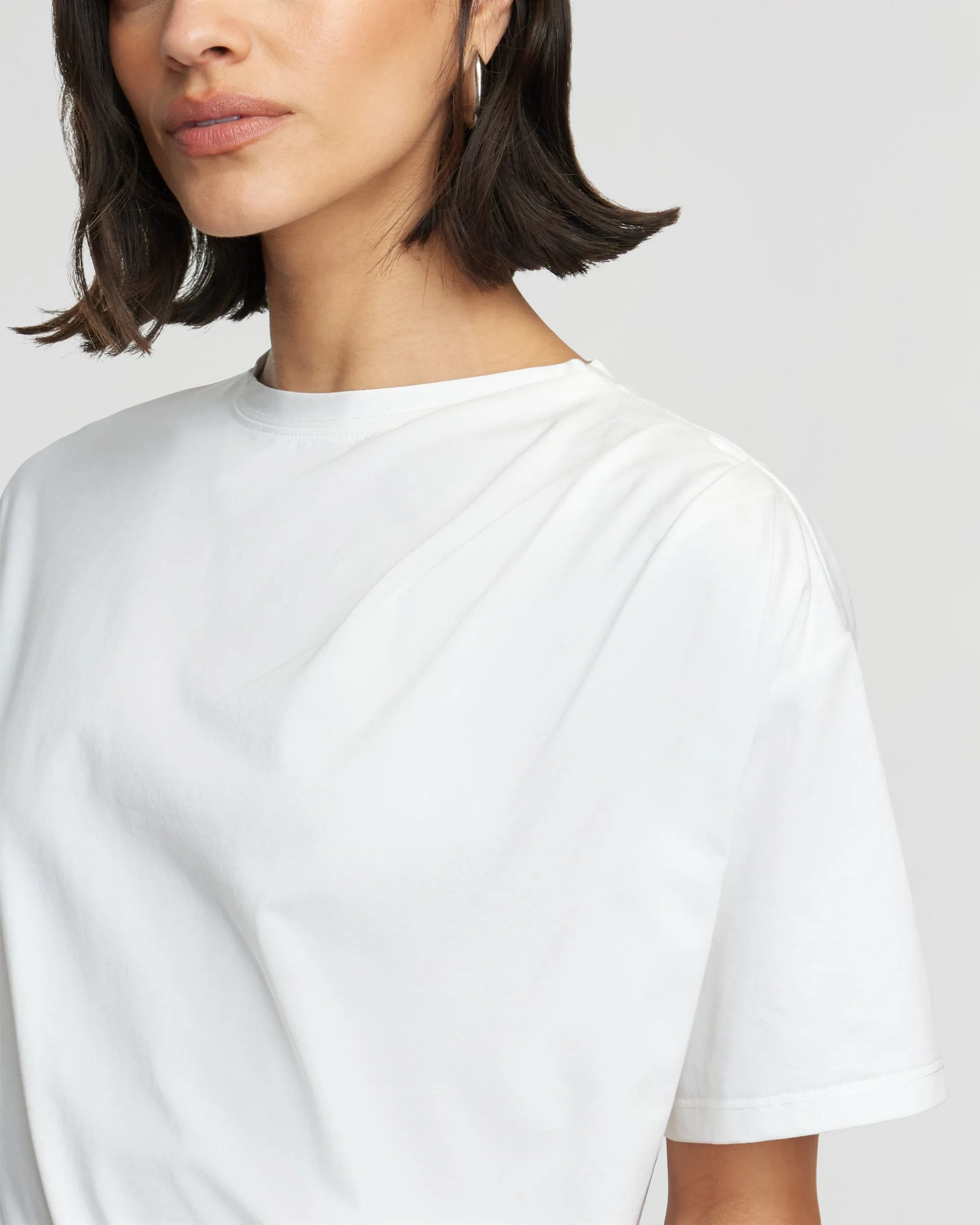 Roen Relaxed Draped-Jersey Tee