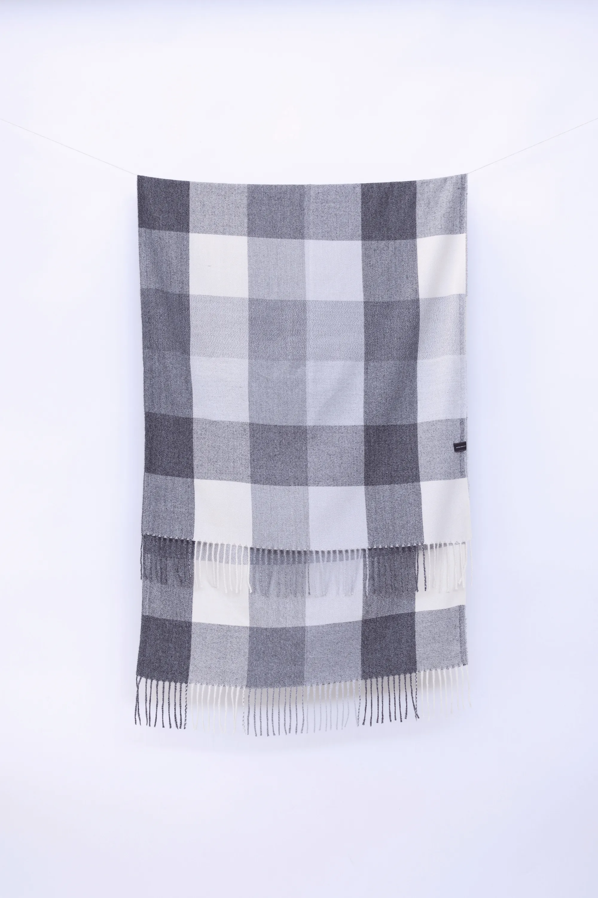 Scarf Piper White Grey