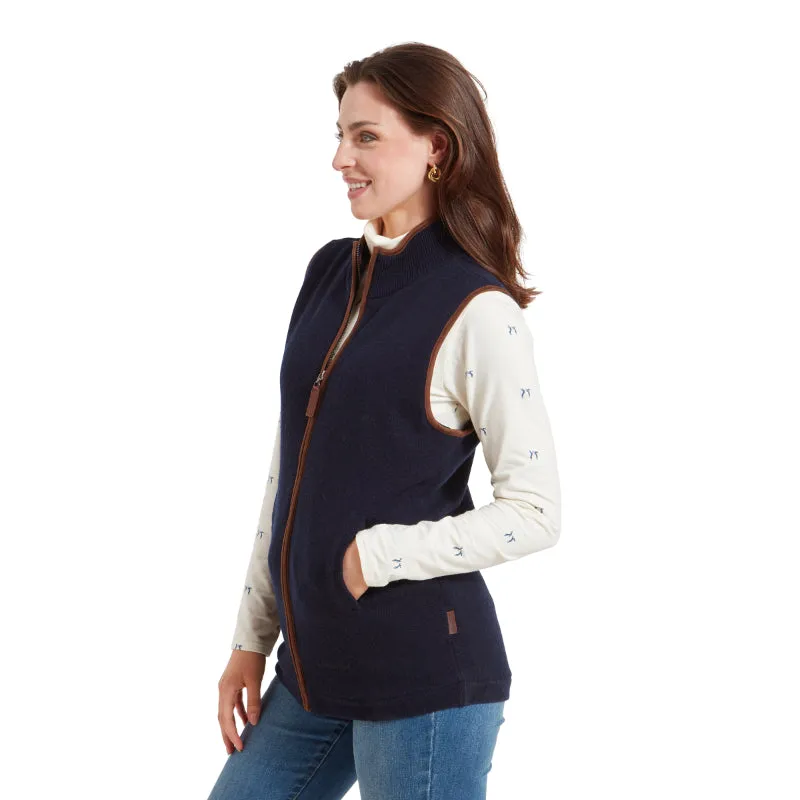 Schoffel Ladies Lambswool Aerobloc Gilet - Navy