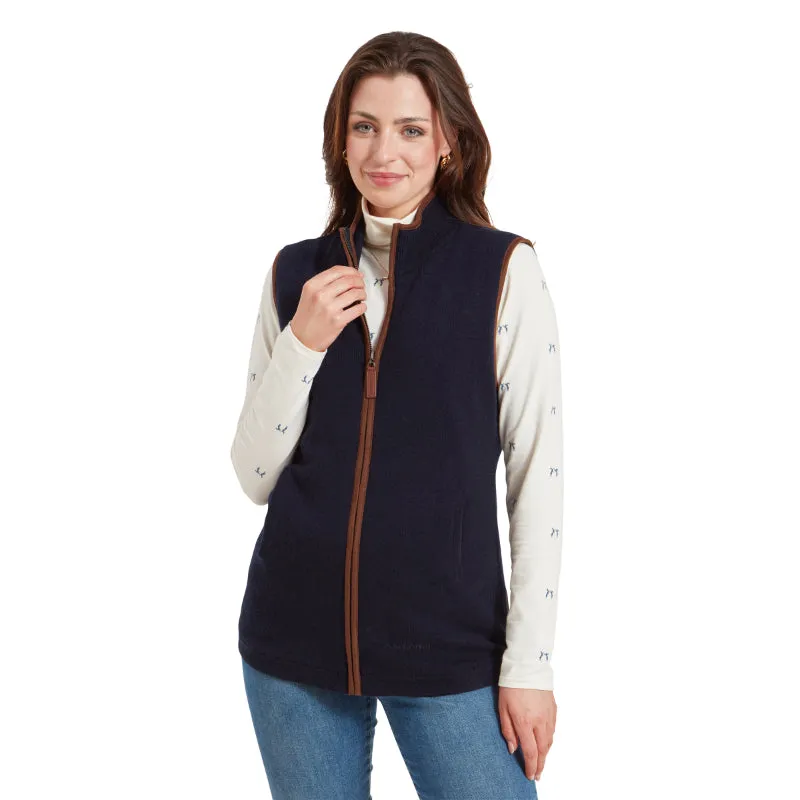 Schoffel Ladies Lambswool Aerobloc Gilet - Navy