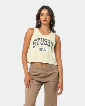 Stussy Women's Collegiate Relaxed Tank Top Cream