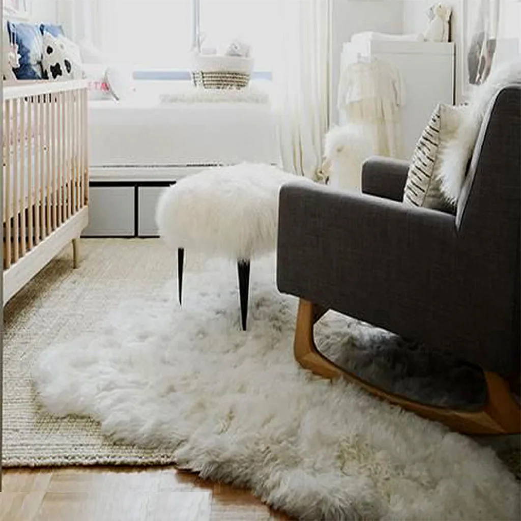 SUPER THICK SHEEPSKIN FLOKATI RUG | PLUSH 3.5" ORGANIC SHAG PILE.