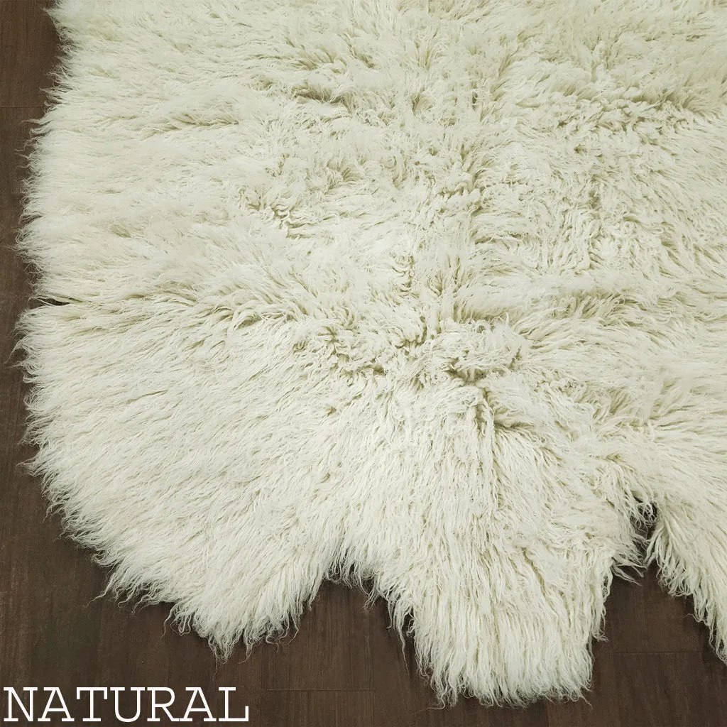 SUPER THICK SHEEPSKIN FLOKATI RUG | PLUSH 3.5" ORGANIC SHAG PILE.