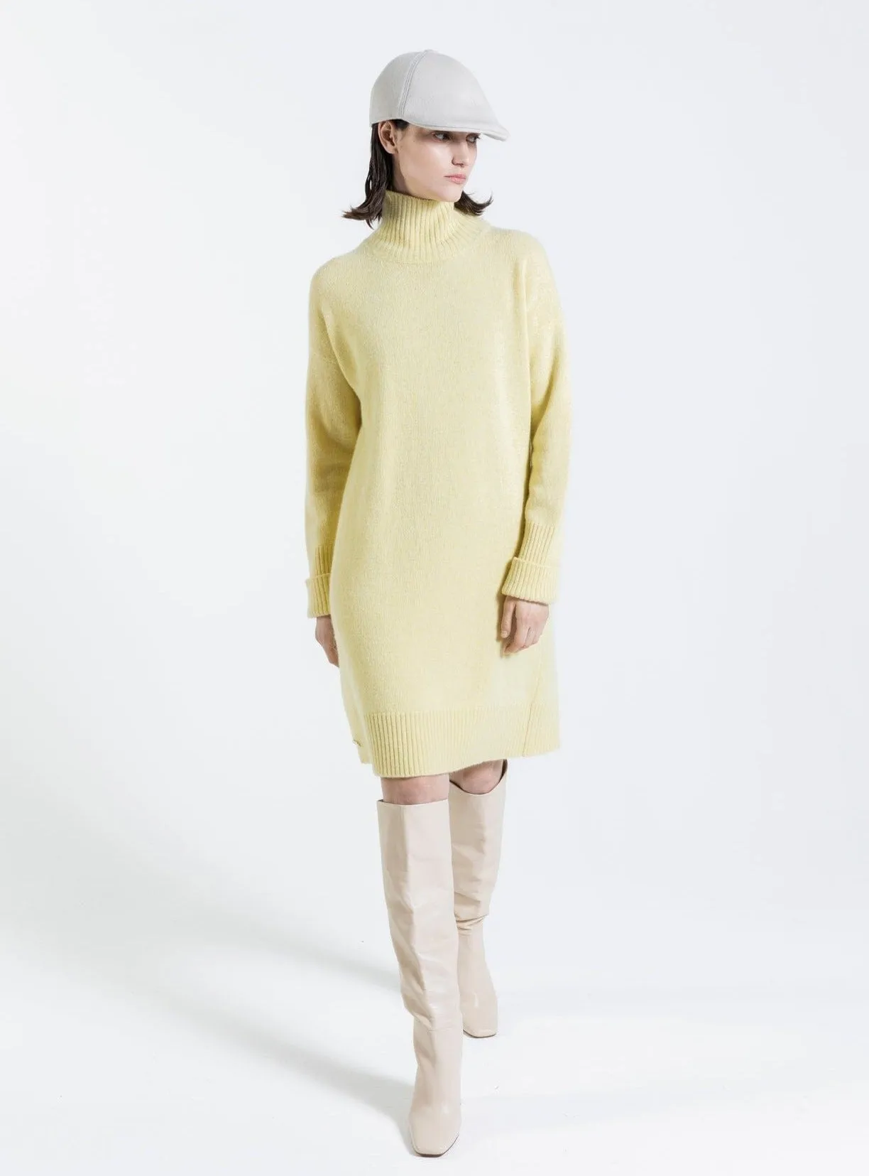 Trieste Turtleneck Sweater Dress Black