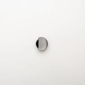 Two-Tone Black & Grey Jacket Button - Medium