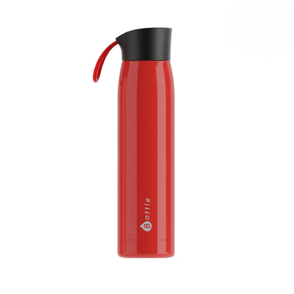 TYP Vacuum Insulated Travel Flask with Silicone Lid & Handle 300ml , Multiple Colours