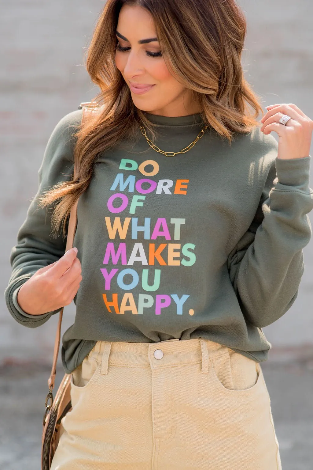 What Makes You Happy Graphic Crewneck