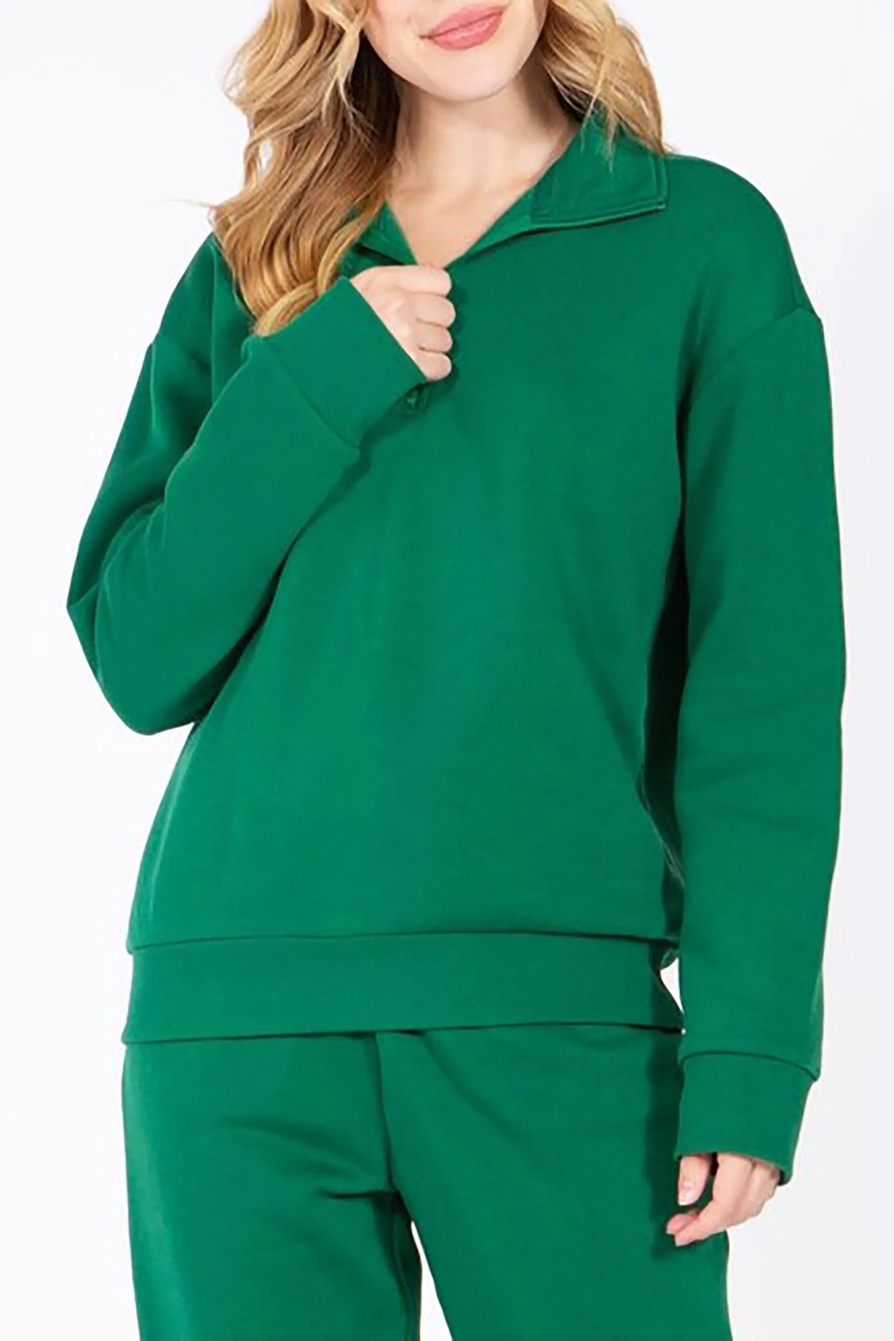 Women's Quarter Zip Fleece Pullover Sweatshirt